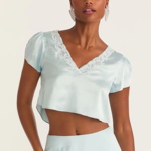 LoveShackFancy Baby Blue Crop